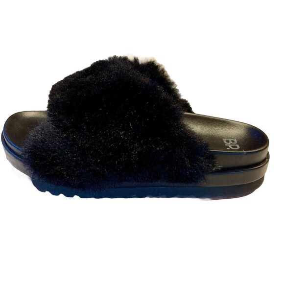 BP Zoe Cross Band Faux Fur Slide Sandals Shoes Nordstrom Furry Cozy Women’s 6M - Picture 4 of 4